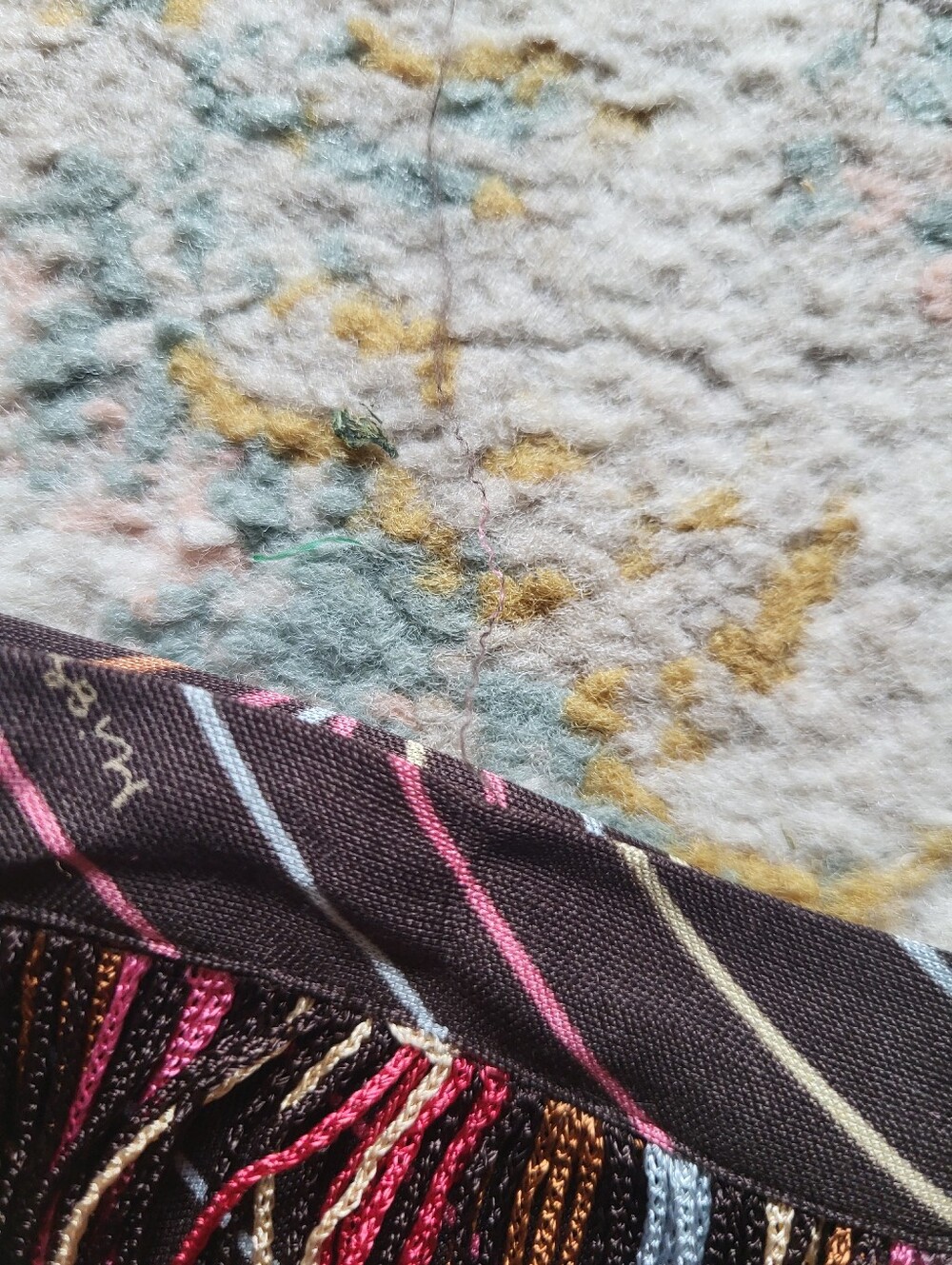Rare Vintage Y2k 90s 100% Silk Shell Missoni Tassle Midi Skirt - Picture 3 of 10